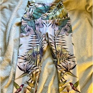Evolution and creation floral leggings